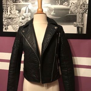 American Eagle Black Vegan Leather Jacket